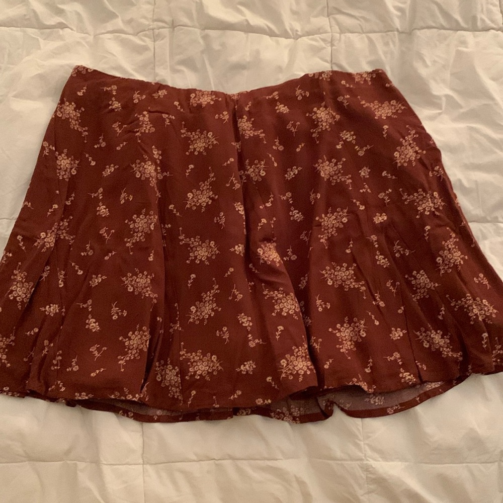 Floral circle mini skirt